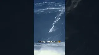 Surfing a 100ft wave 🤯