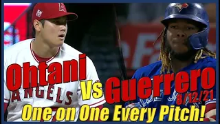 Shohei Ohtani Vs Vladimir Guerrero Jr - One on One, Every Pitch! Angels Vs Blue Jays 8/12/21