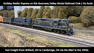 C&O and B&O GP7s pull Reefer Express GVRR | Ho Scale