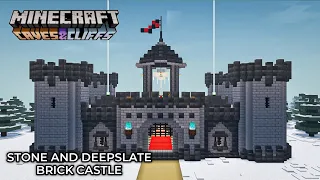 Minecraft 1.18 Stone And Deepslate Brick Castle Tutorial #3