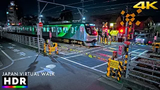 Japan - Suburban South Tokyo Night Walk • 4K HDR
