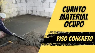 Cuanto material ocupo para construir un piso de 4x4