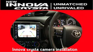 innova crysta camera wiring in install | oem reverse camera installation for crysta.