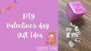 Cute Diy Gift | Valentine's day gift 💌 Box and mini love letters from scratch 💕