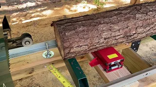 Why you should use a toe board with tapered logs on a sawmill