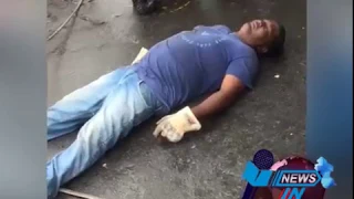 Video of GPL employee lying on the road after he was shocked by high voltage wire