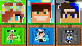 WIELKA GŁOWA GPLAY vs LAKI vs LUMI W MINECRAFT?! GPLAY & LUMI