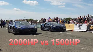 Rimac Nevera vs Bugatti Chiron drag race