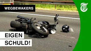 Motorrijder keihard onderuit - WEGBEWAKERS #09