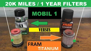 20,000 Mile Oil Filter Comparison | Mobil 1 vs Fram Titanium