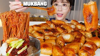 노릇한 통대창구이2kg, 엄청 매운 불냉면 먹방😍(ft.파김치),Daechang (grilled Beef Intestines), Spicy Naengmyeon Mukbang