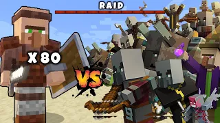 80 GUARD VILLAGERS vs RAID - Hard Difficulty