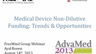 Webinar: Medical Device Non-Dilutive Funding: Trends & Opportunities