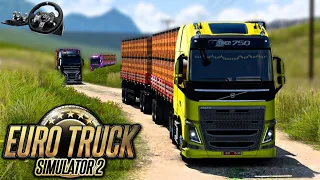 COMBOIO DE RODOTREM CARREGADOS DE TIJOLOS! ( 45 TONELADAS ) -  EURO TRUCK SIMULATOR 2 + G920