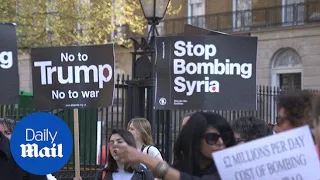 Stop the War in Syria protesters march on Westminster - Daily Mail