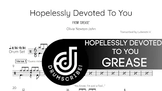 Olivia Newton-John - Hopelessly Devoted To You | From "Grease" (Drum transcription) | Drumscribe!