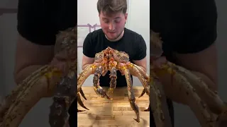 Cooking a Real Life SEA MONSTER! (King Crab) #shorts