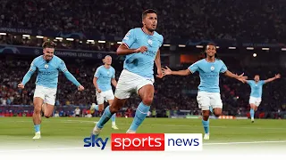 Manchester City win the Champions League to complete the treble