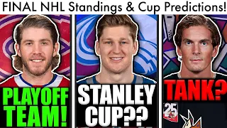 My FINAL 2022 NHL Standings Predictions & Stanley Cup Winner! (Hockey Playoffs & Habs/Avs Rumors)