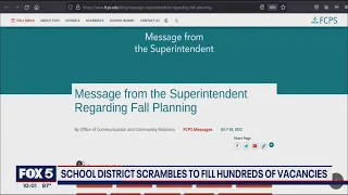 Virginia school districts scramble to fill hundreds of teacher vacancies | FOX 5 DC