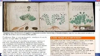 Voynich Manuscript decoded?   after hundreds of years....we wait and see..