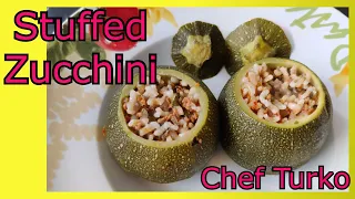 How to Make Stuffed Zucchini? l Turkish Zucchini Dolma Recipe l Stuffed Zucchini with Rice and Meat