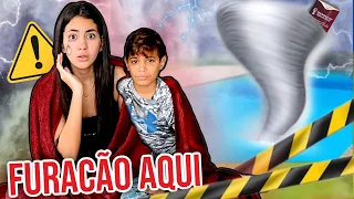 🌪 PASSEI UMA NOITE NO FURACÃO que CHEGOU NA MINHA CIDADE!!! 100% REAL 😨 Bela Bagunça