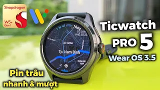 SmartWatch Wear OS Siêu Khủng, Pin Trâu Nhất : Ticwatch Pro 5 | Flagship Killer Apple Watch !