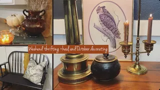 Weekend thrifting | haul | October decorating | 2023