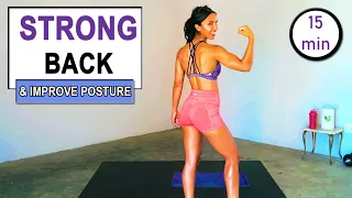 15 min Back Workout for a Stronger Back & Better Posture | No Equipment | Beginner & Intermediate