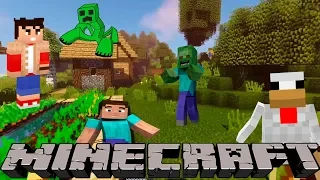 ШОУ ХРИПЛЫХ!СМЕШНОЕ ВЫЖИВАНИЕ НУБА В МАЙНКРАФТЕ!ПРИВЕТ СОСЕД В MINECRAFT ВЕСЁЛОЕ ПРОХОЖДЕНИЕ!ПРИКОЛЫ