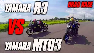 Yamaha Mt03 vs R3 Batalla a Muerte Drag Race