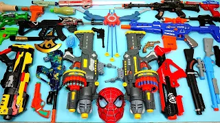 Collecting 7 Sniper Rifles and AK47 Guns Sniper Nerf Gun Machine Gun Spider-Man Mask Bow Dragon Gun