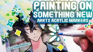Painting on Something NEW!✨ | Arrtx Acrylic Markers