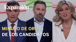 Vea el minuto de oro de Pedro Sánchez, Santiago Abascal y Yolanda Díaz