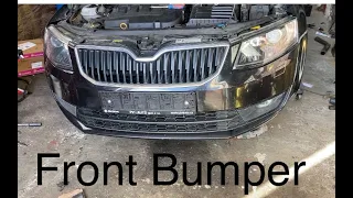 OCTAVIA III FRONT BUMPER REMOVAL, LIGHT REPLACEMENT