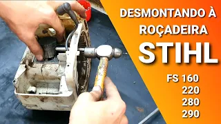 🟢 Como desmontar o motor da roçadeira STIHL FS 160/220/280/290 e FR 220