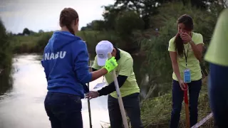 SEKISUI European Children's Eco Summit 2015 Day 2 - Planting willow cuttings