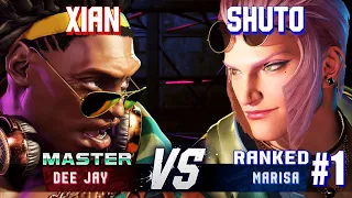 SF6 ▰ XIAN ( Dee Jay) vs SHUTO (#1 Ranked Marisa) ▰ High Level Gameplay