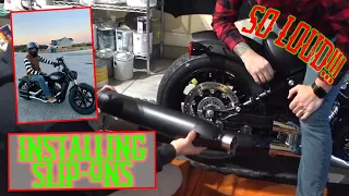 Amazing Sound!!!! Indian Scout Bobber Slip-on Exhaust. How-to.