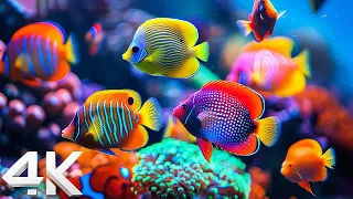 Beautiful Coral Reef Fish 4K (ULTRA HD) - Tropical Fish, Coral Reefs - Reduce Stress And Anxiety