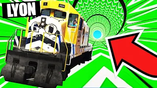 SALTO LA MEGA RAMPA CON IL TRENO DI GTA5!!