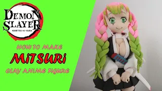 How to make Mitsuri anime figure from clay | Demon slayer anime figure from Clay {ShroomClay}