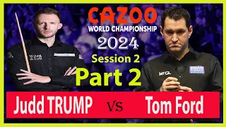 Judd Trump vs Tom Ford highlights Session 2 | Cazoo World Championship  | #snooker2024 | #juddtrump