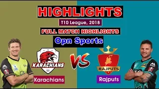 T10 Cricket League 2018 Match 1st Sindhis vs Rajputs Full Highlights