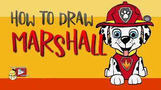 How to Draw Marshall from Paw Patrol - Little Hatchlings Art Lessons