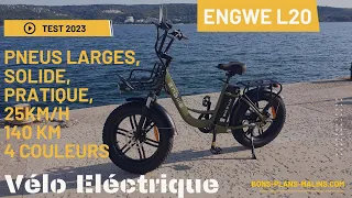 Test du vélo électrique ENGWE L20 ! ultra pratique, pneus larges, puissant et grosse autonomie