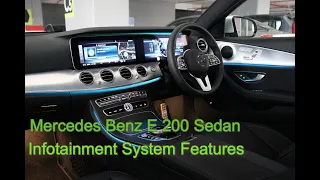 Mercedes Benz E Class infotainment system