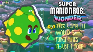 World 5: Fungi Mines in Super Mario Bros. Wonder - 100% Full Walkthrough