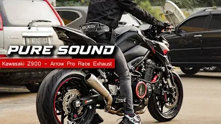 PURE SOUND KAWASAKI Z900 WITH ARROW PRO RACE EXHAUST